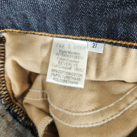 Rag & Bone Beverlys Dre Blue Jeans Womens Label Size 27 Denim Pants Normcore - Picture 13 of 16